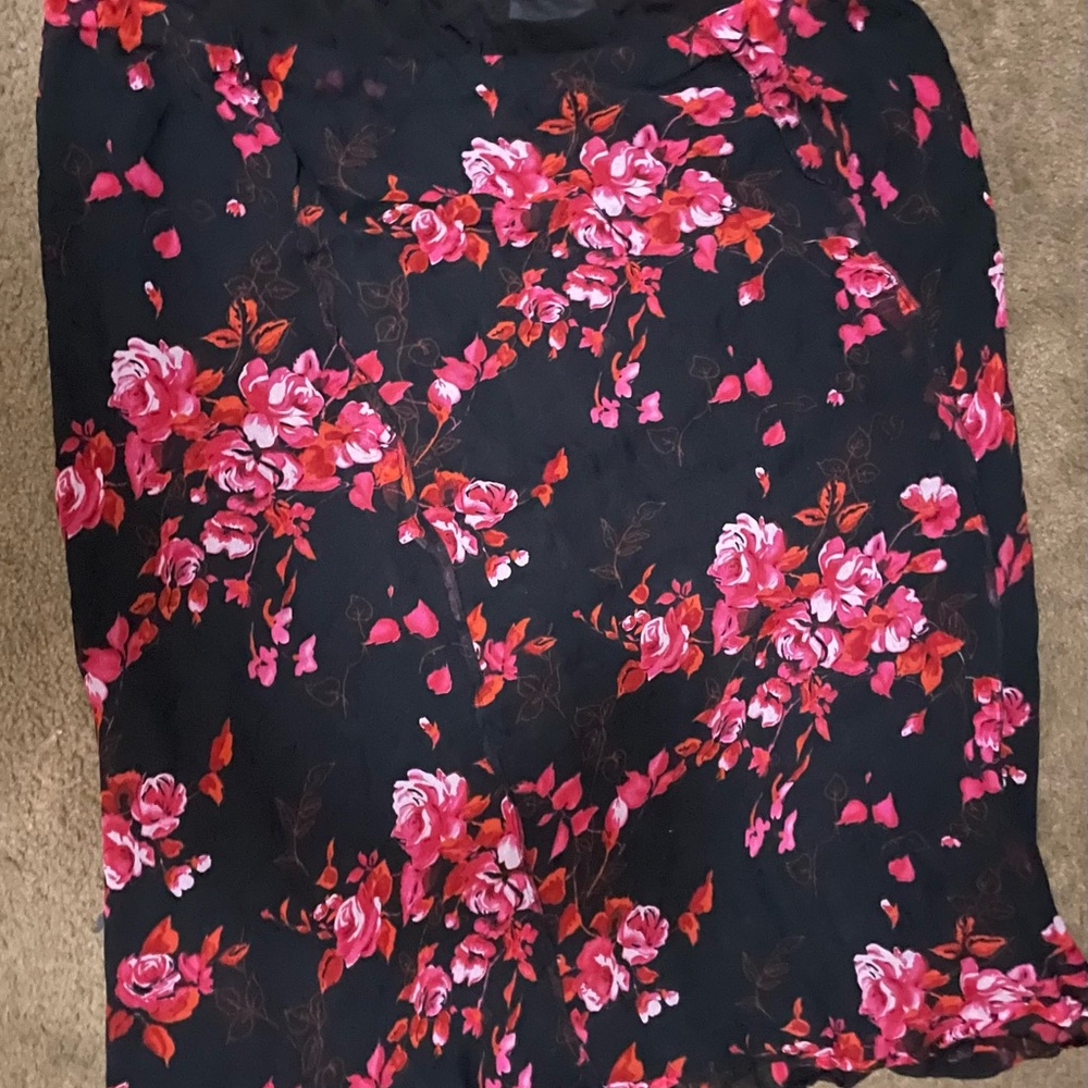 plus size floral skirt